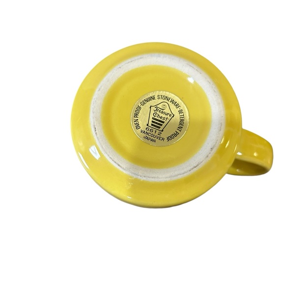 Treasure Chest Vancouver ovenware stoneware espresso mugs coffee set 4 yellow - Picture 4 of 11